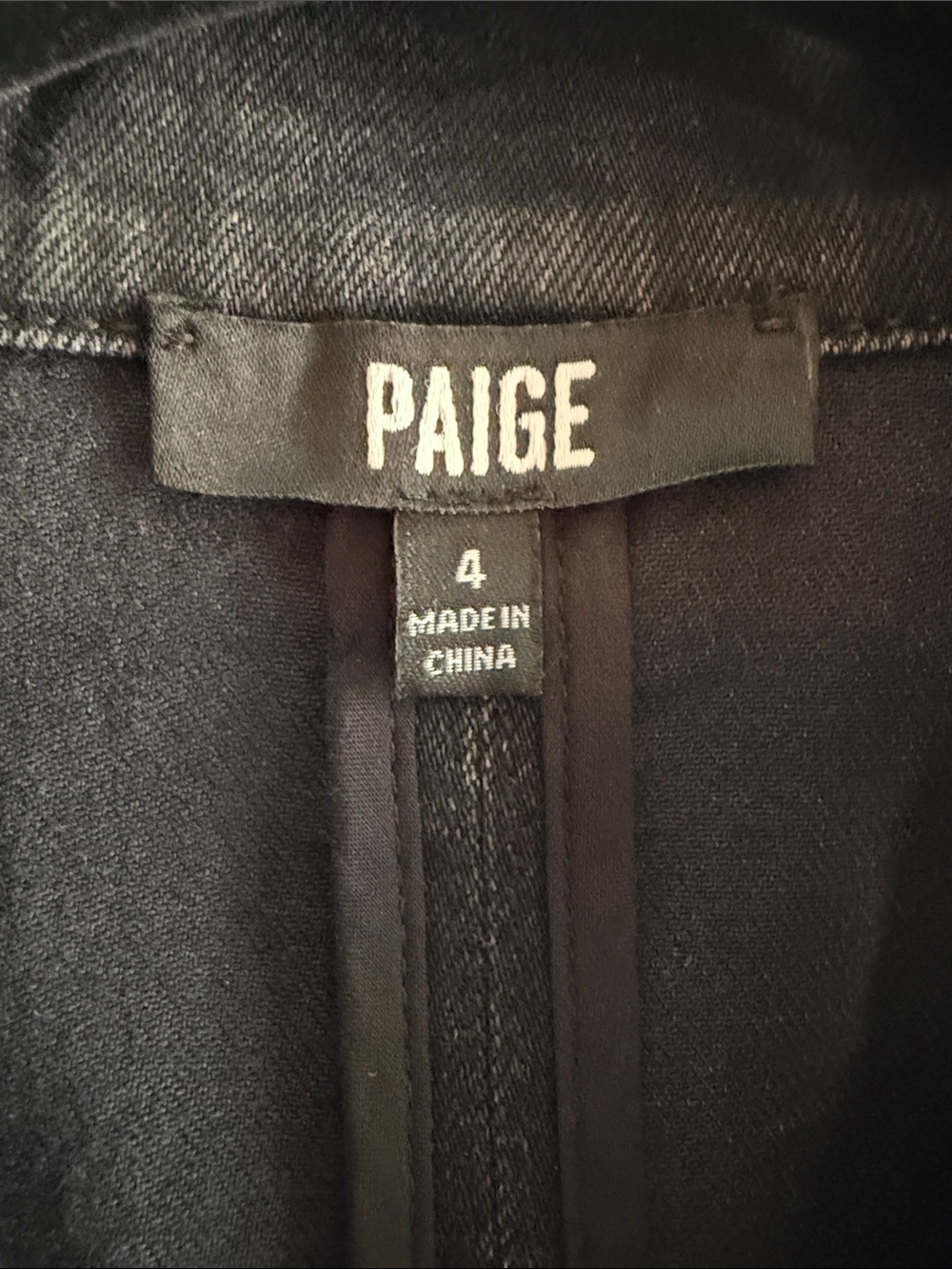 PAIGE Vida Denim Mini Dress Faded Darkness Black Size 4 - Picture 5 of 11